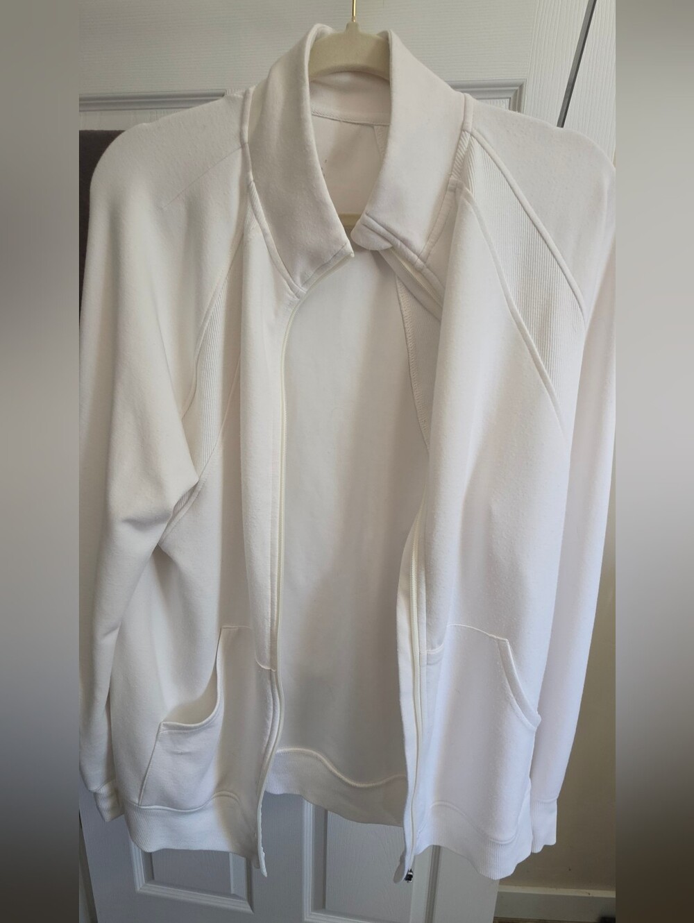 Recreation Brand White OVERSIZED Zip-Up Jacket